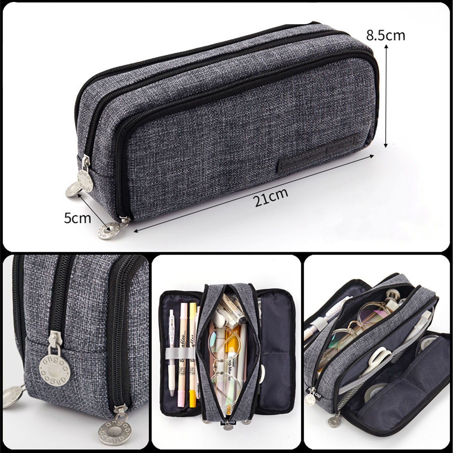 簡約多分層大容量鉛筆袋-水墨丹青