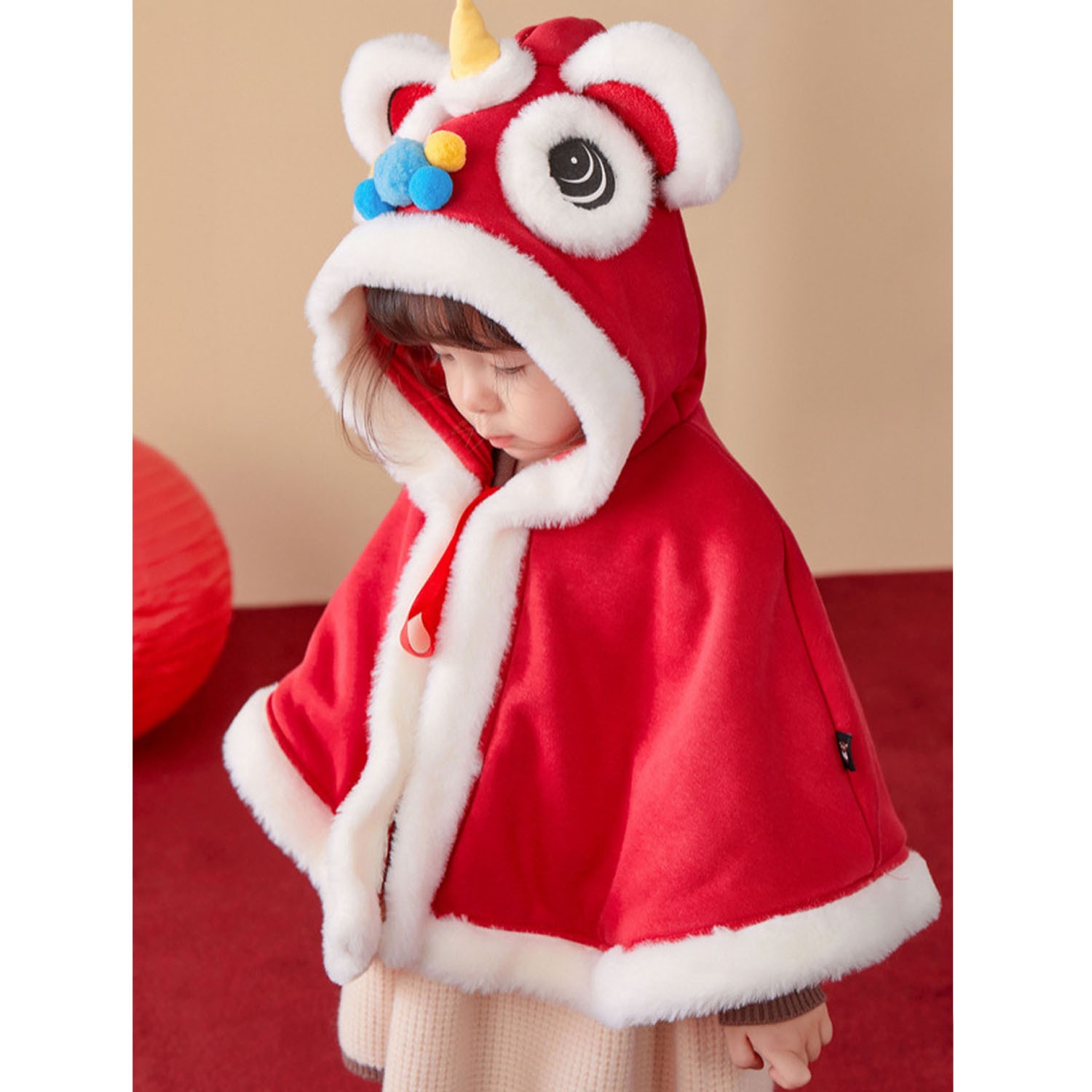 立體老虎頭斗篷 (90cm)