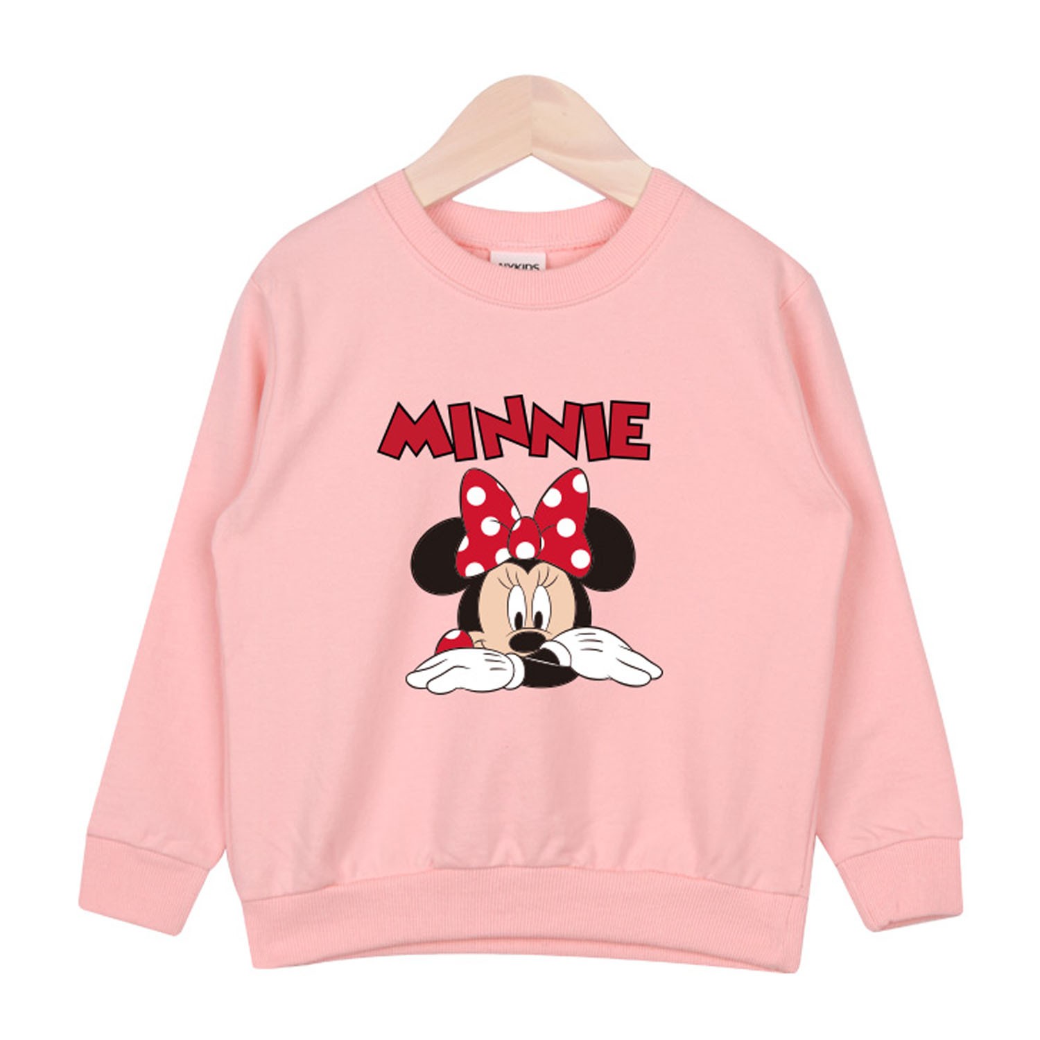 迪士尼100%純棉T-交叉手米妮-淺粉紅 (110號)