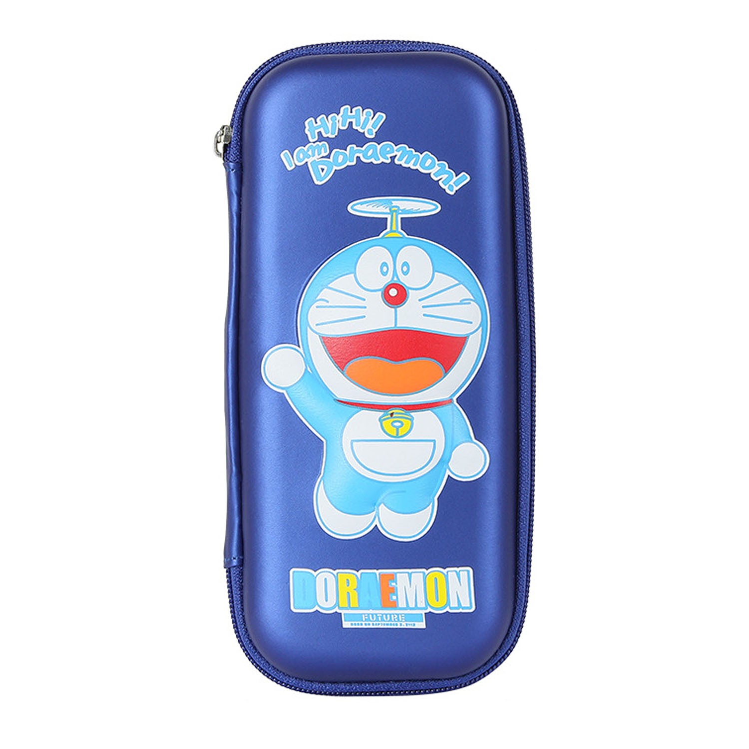 防水3D立體大容量鉛筆盒-卡通人物哆啦A夢-深藍色 (竹蜻蜓)