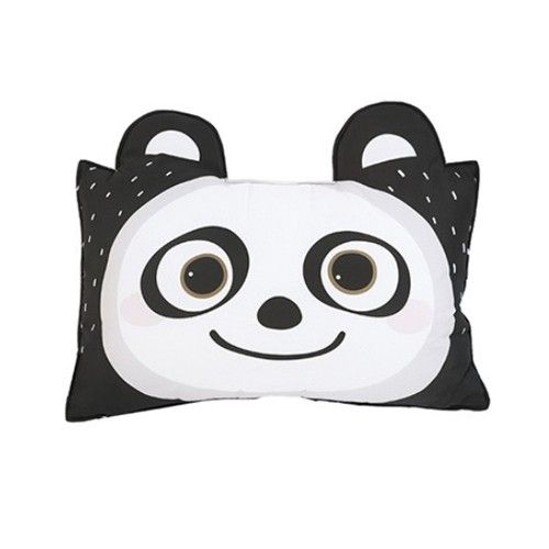 防蟎抗敏可愛動物夥伴雙面兒童枕頭套-熊貓寶寶-40x60cm