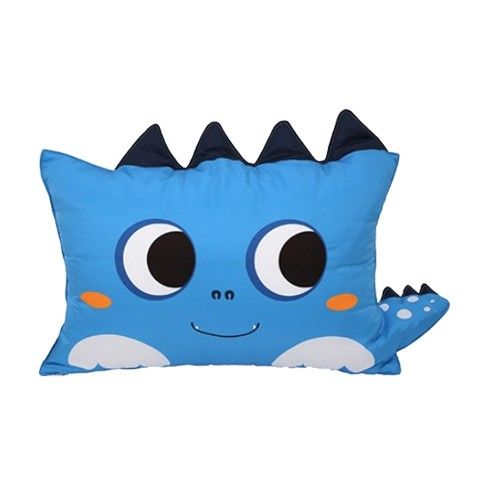 防蟎抗敏可愛動物夥伴雙面兒童枕頭套-淘氣恐龍-40x60cm