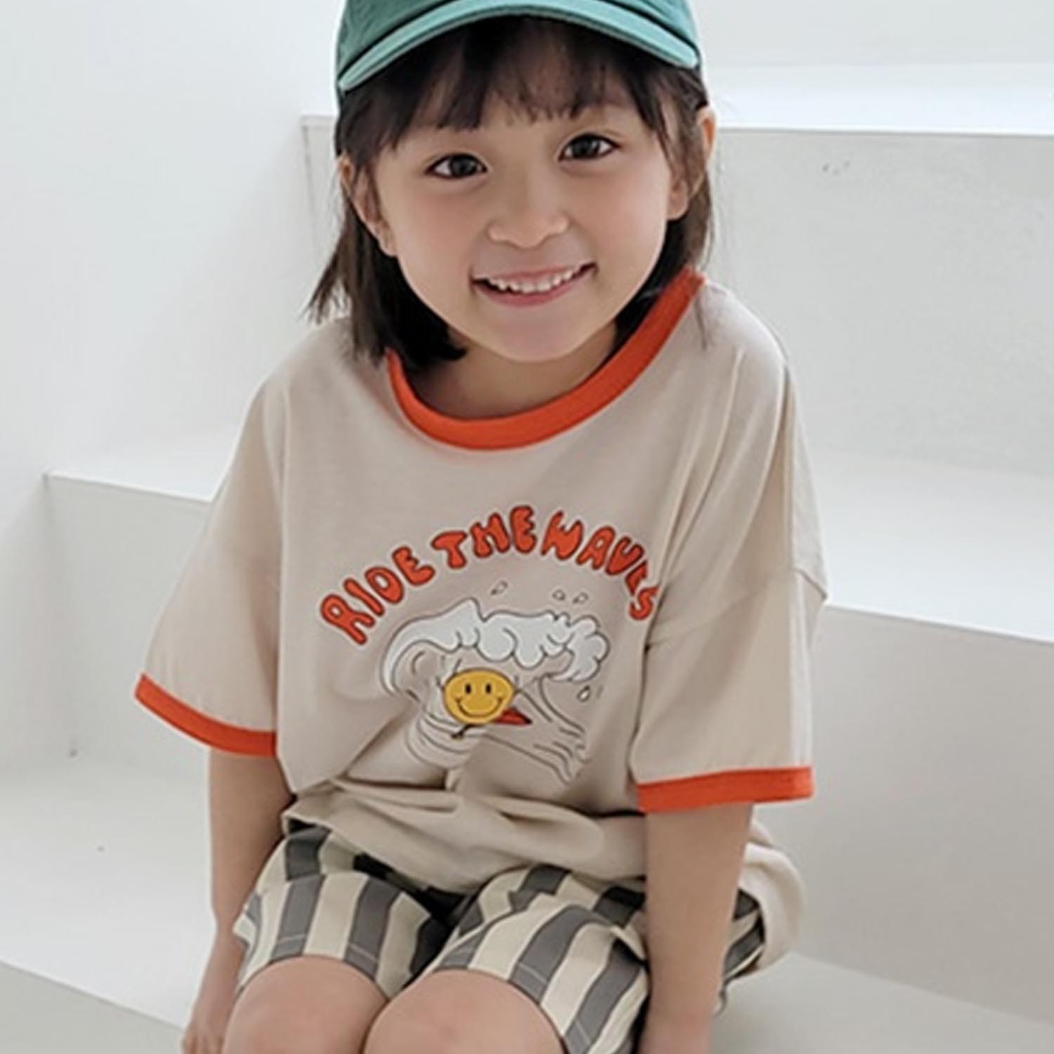 笑臉衝浪T-象牙白 (5號[90-95cm])