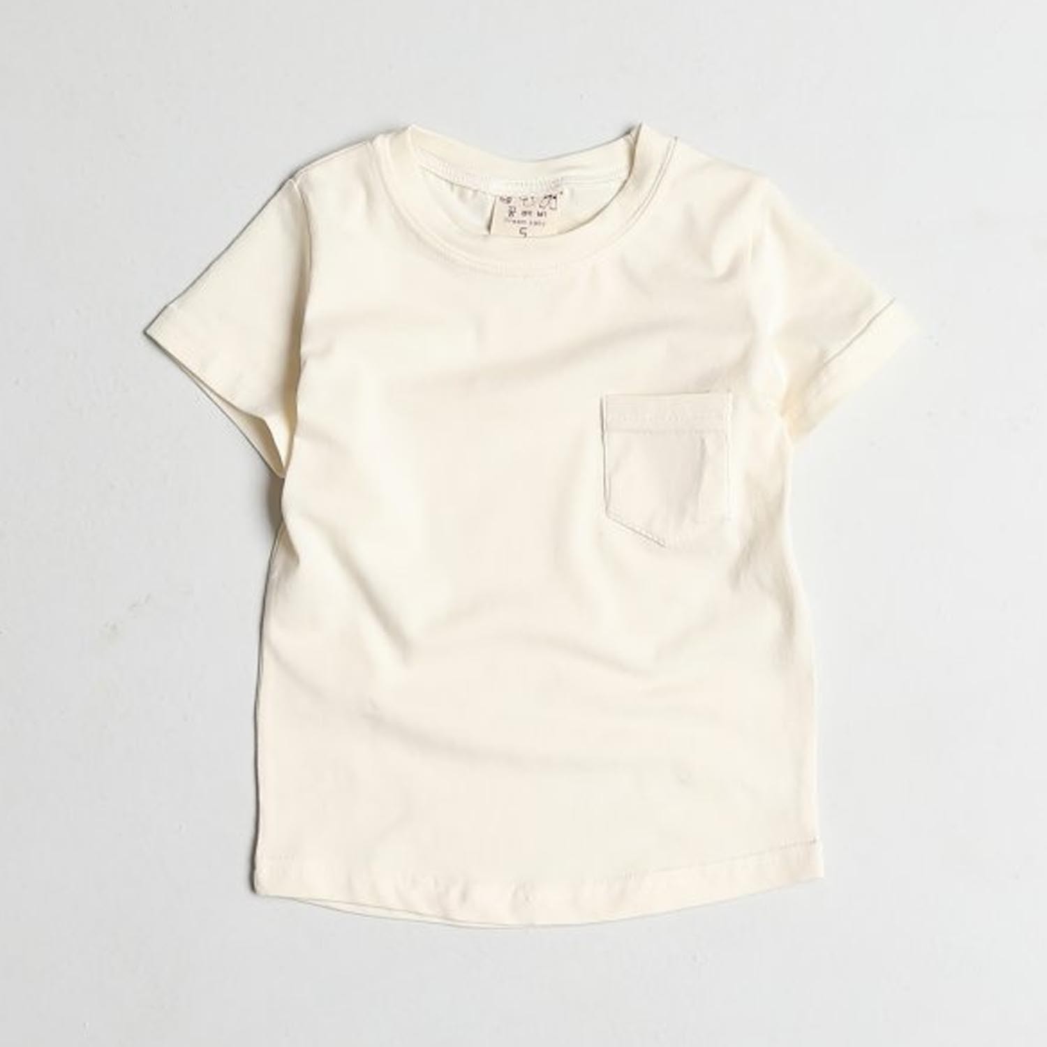 水洗加工布口袋T-米白 (5[~93cm])