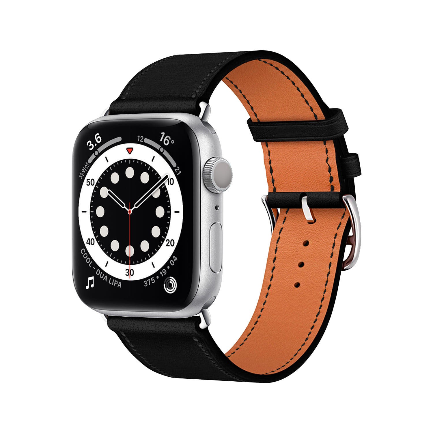 Apple Watch 皮革錶帶-中性版-黑 (38/40/41mm)