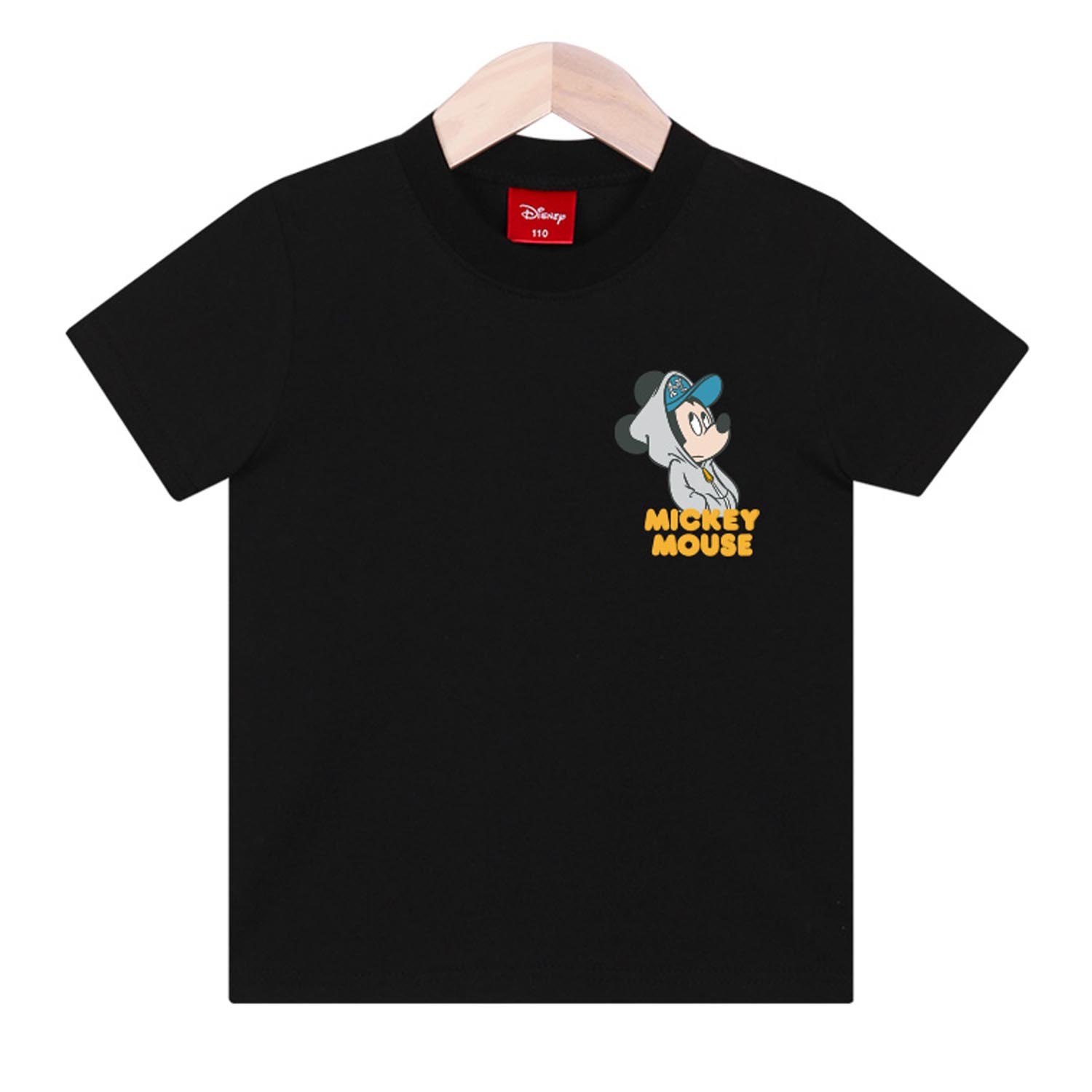 純棉T-穿帽T的米奇-黑 (110號)