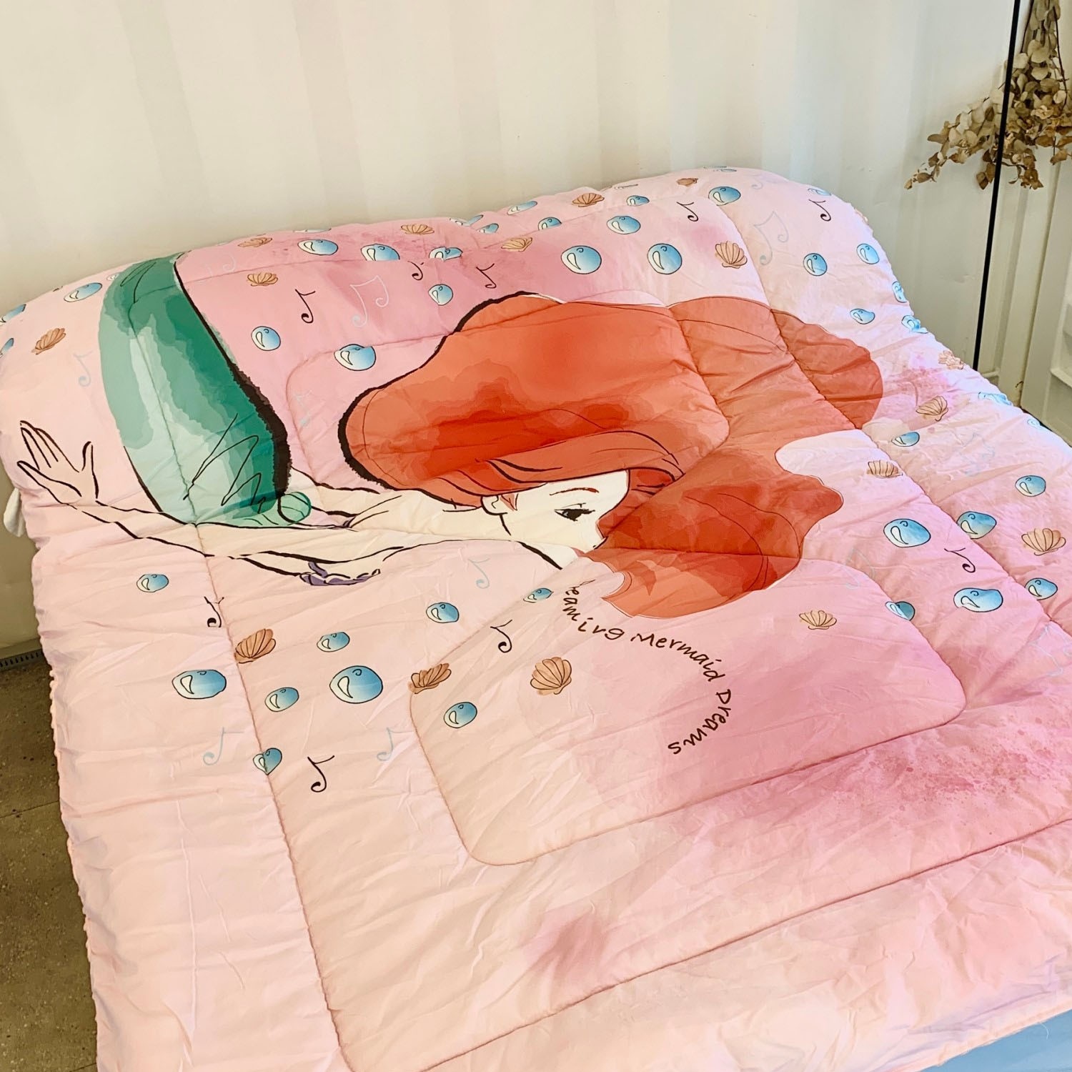 可水洗超細纖維安撫暖暖被/毯-水彩小美人魚-150x200cm