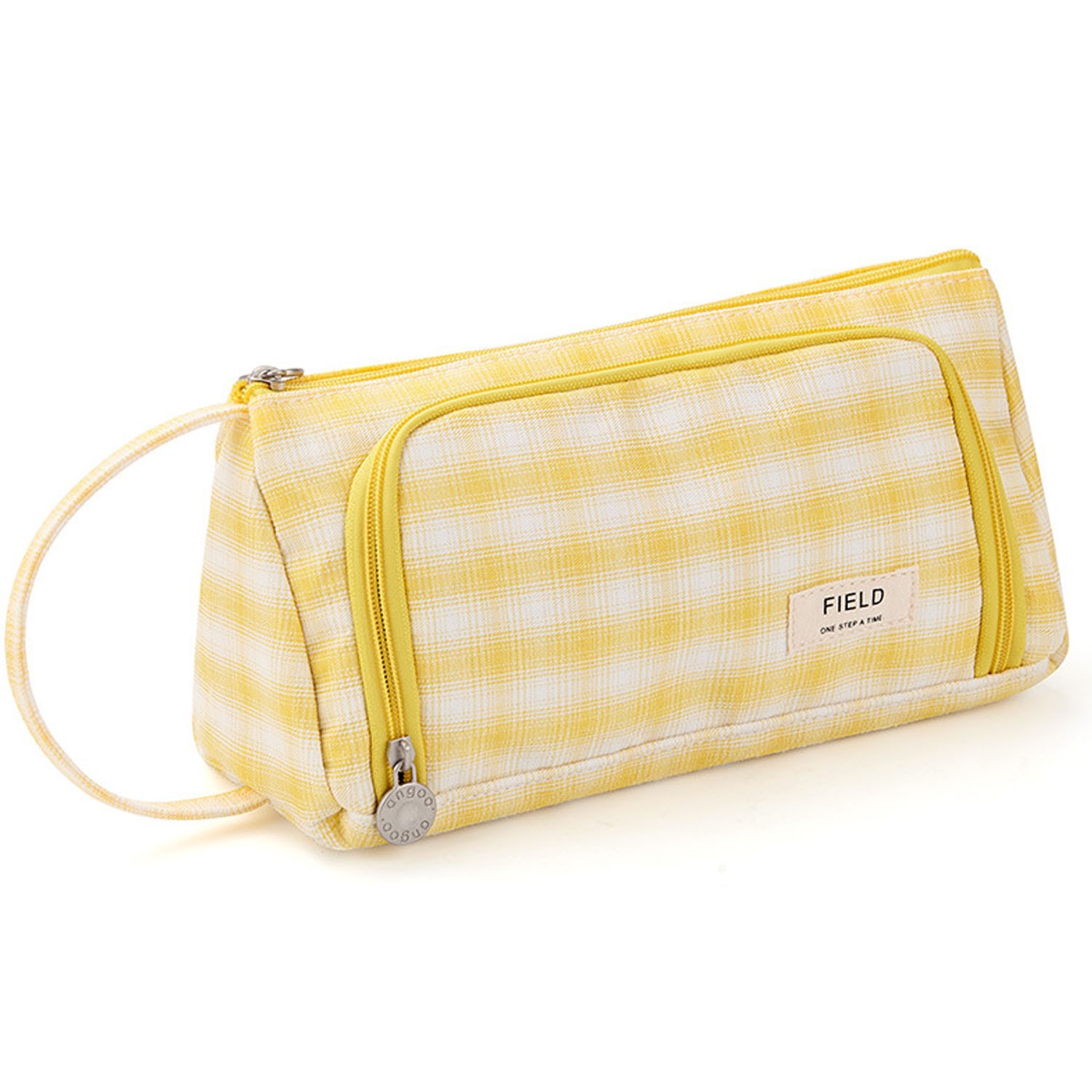 三角形大開口鉛筆袋-黃色