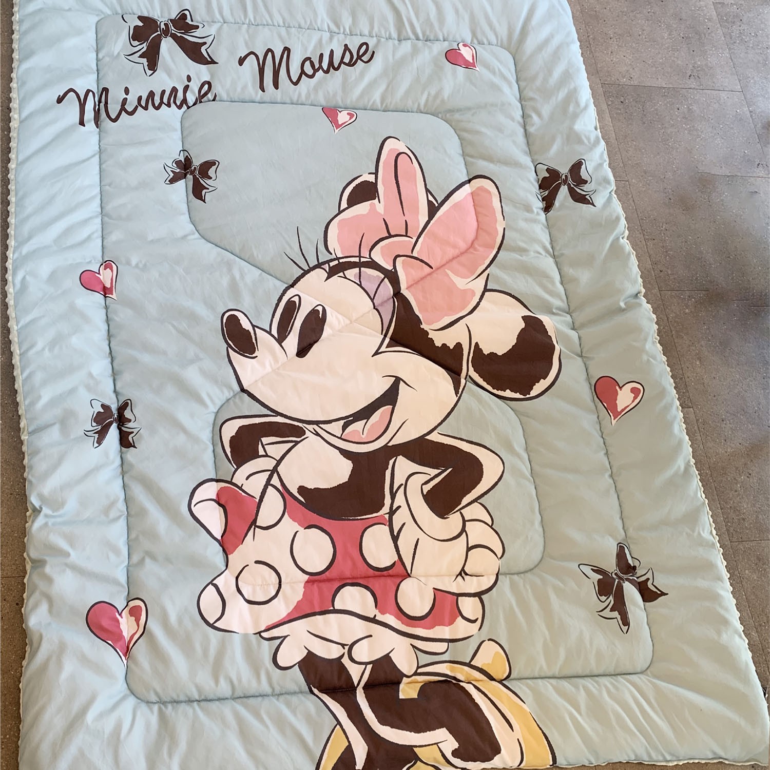 可水洗超細纖維安撫暖暖被/毯-蝴蝶米妮-150x200cm