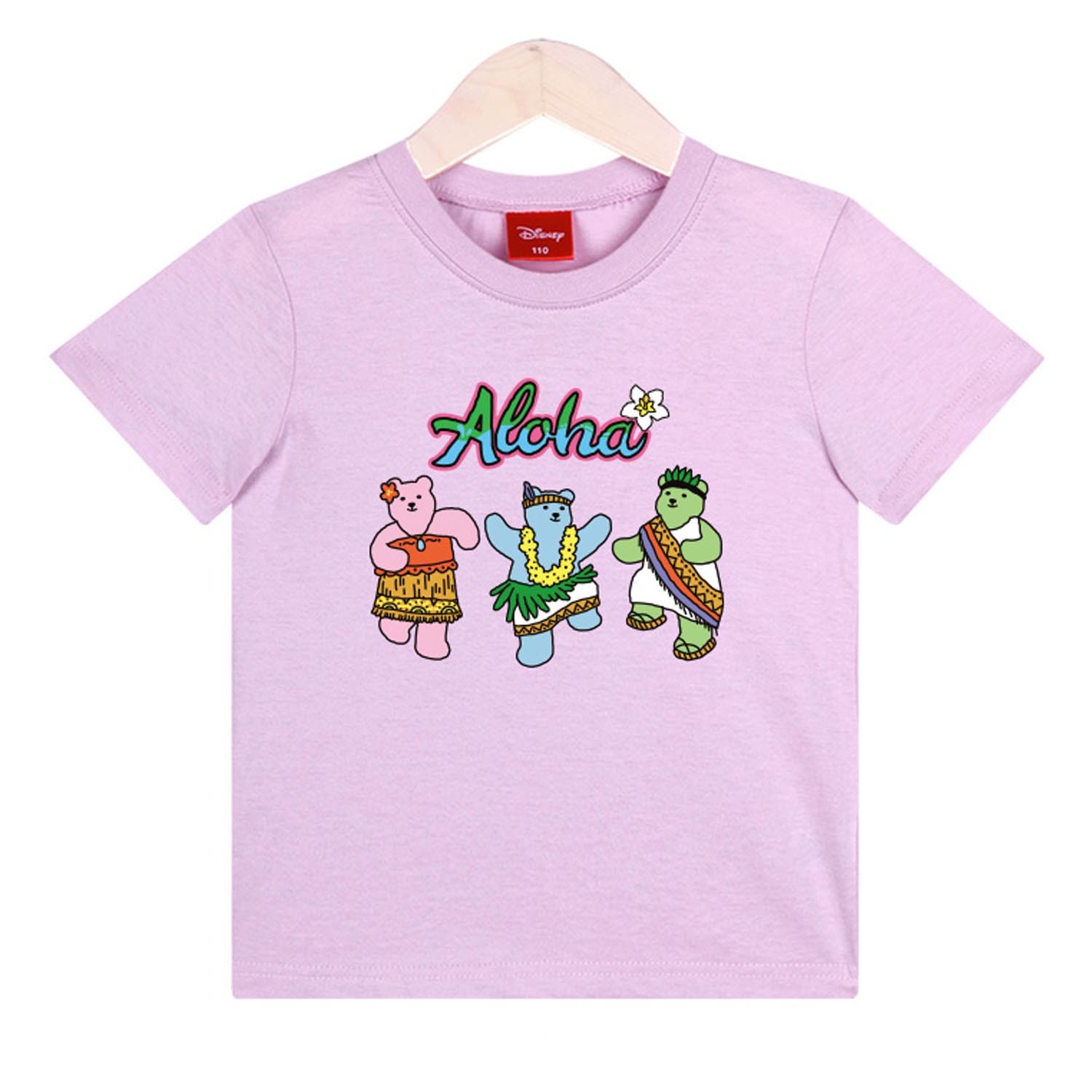 純棉T-夏威夷果凍熊-淺紫 (110號)