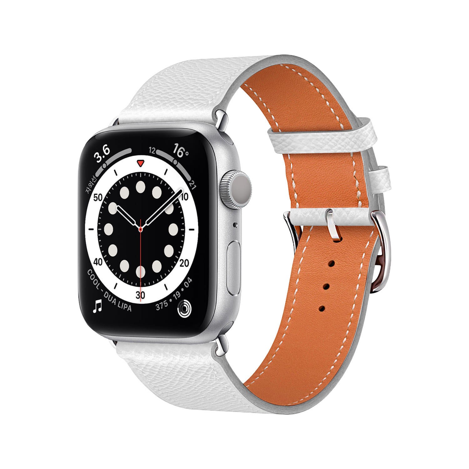 Apple Watch 皮革錶帶-中性版-白 (38/40/41mm)