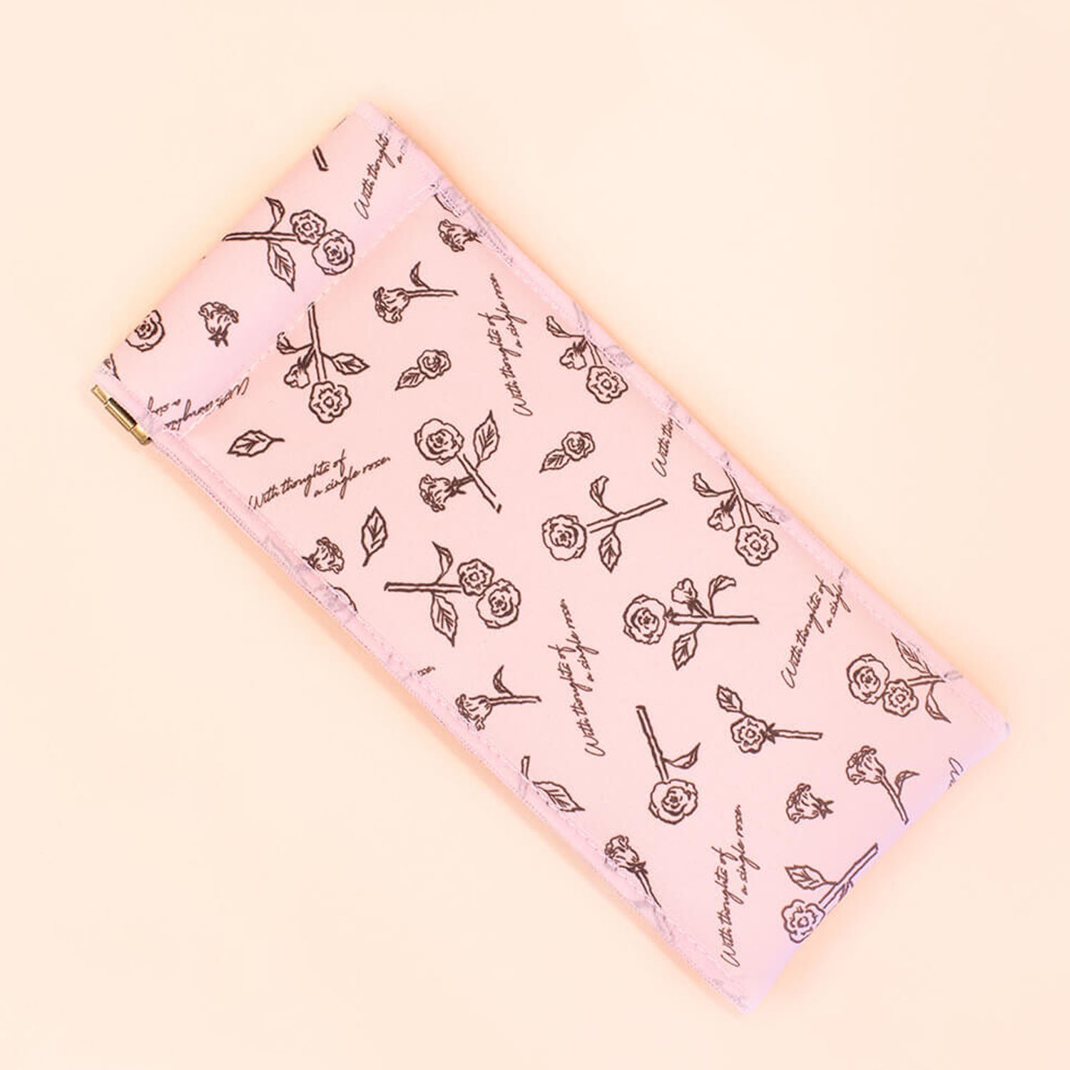 雲朵柔棉彈簧口金化妝包/眼鏡盒-玫瑰物語-粉 (17.5x8cm)