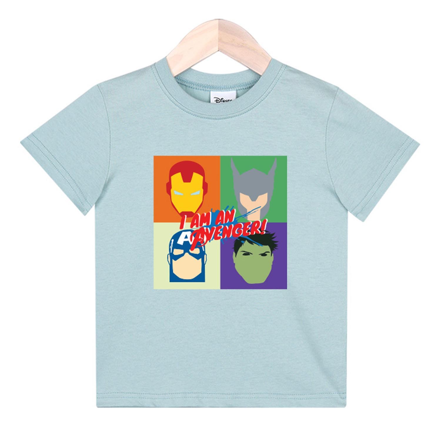 純棉T-四格英雄-薄荷綠 (110號)