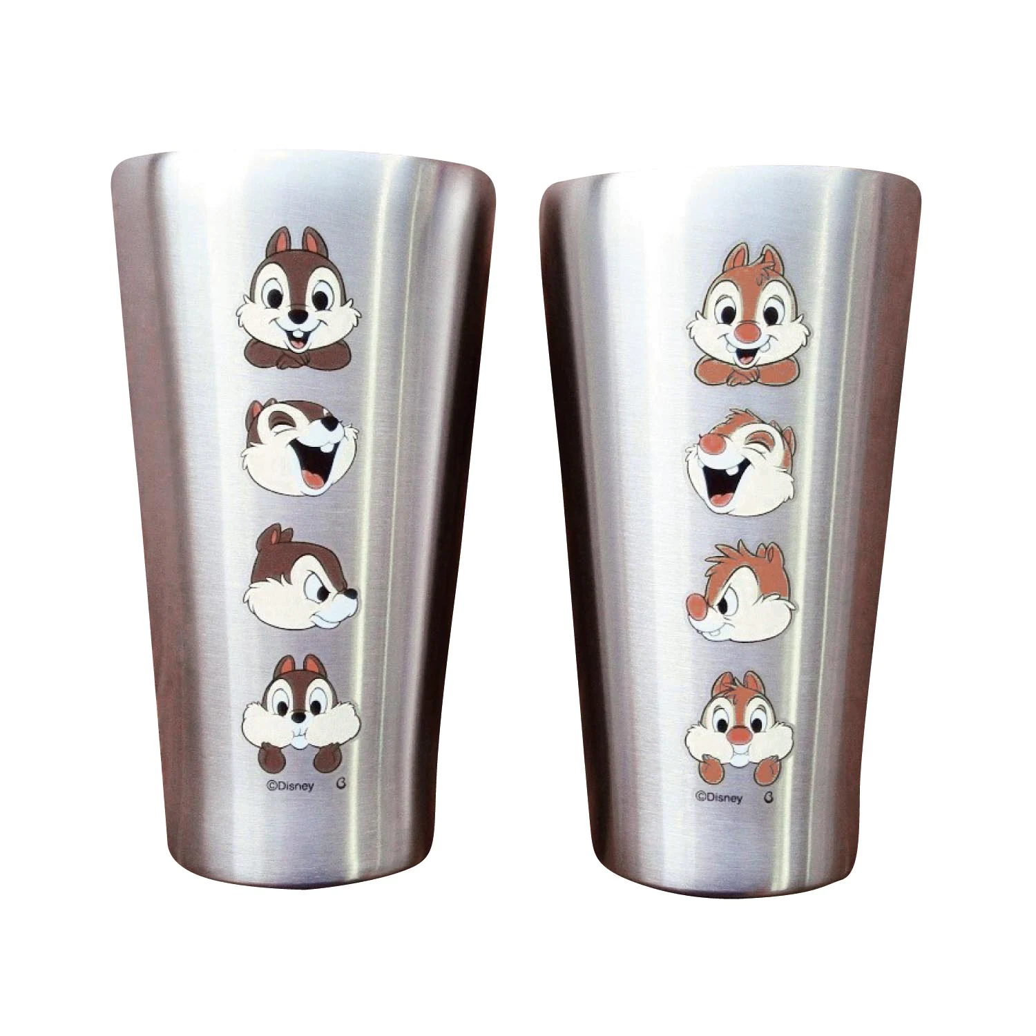 日本千趣會 - 迪士尼 不銹鋼隨行保溫杯2件組-奇奇蒂蒂 (340ml)