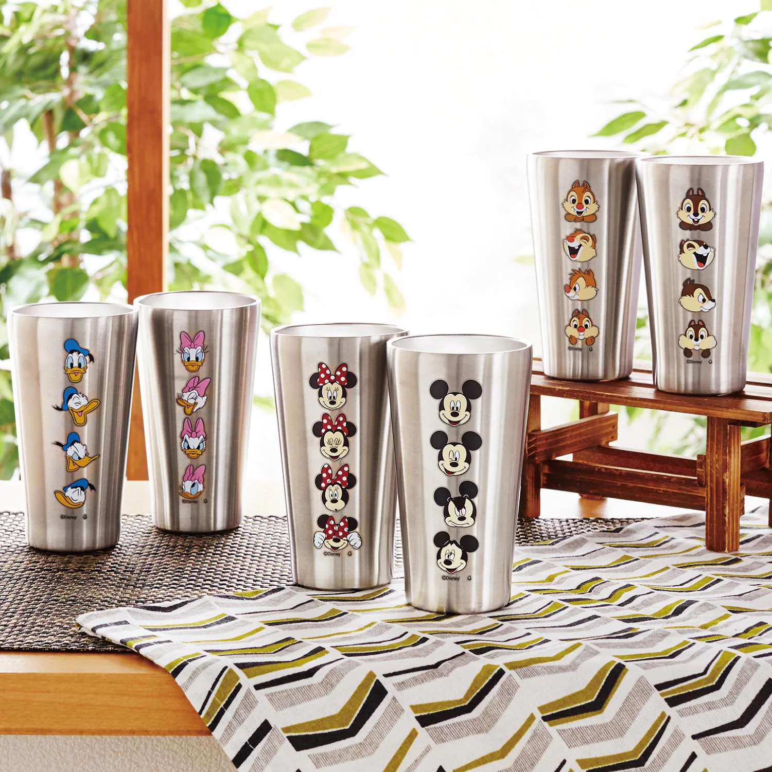 日本千趣會 - 迪士尼 不銹鋼隨行保溫杯2件組-奇奇蒂蒂 (340ml)