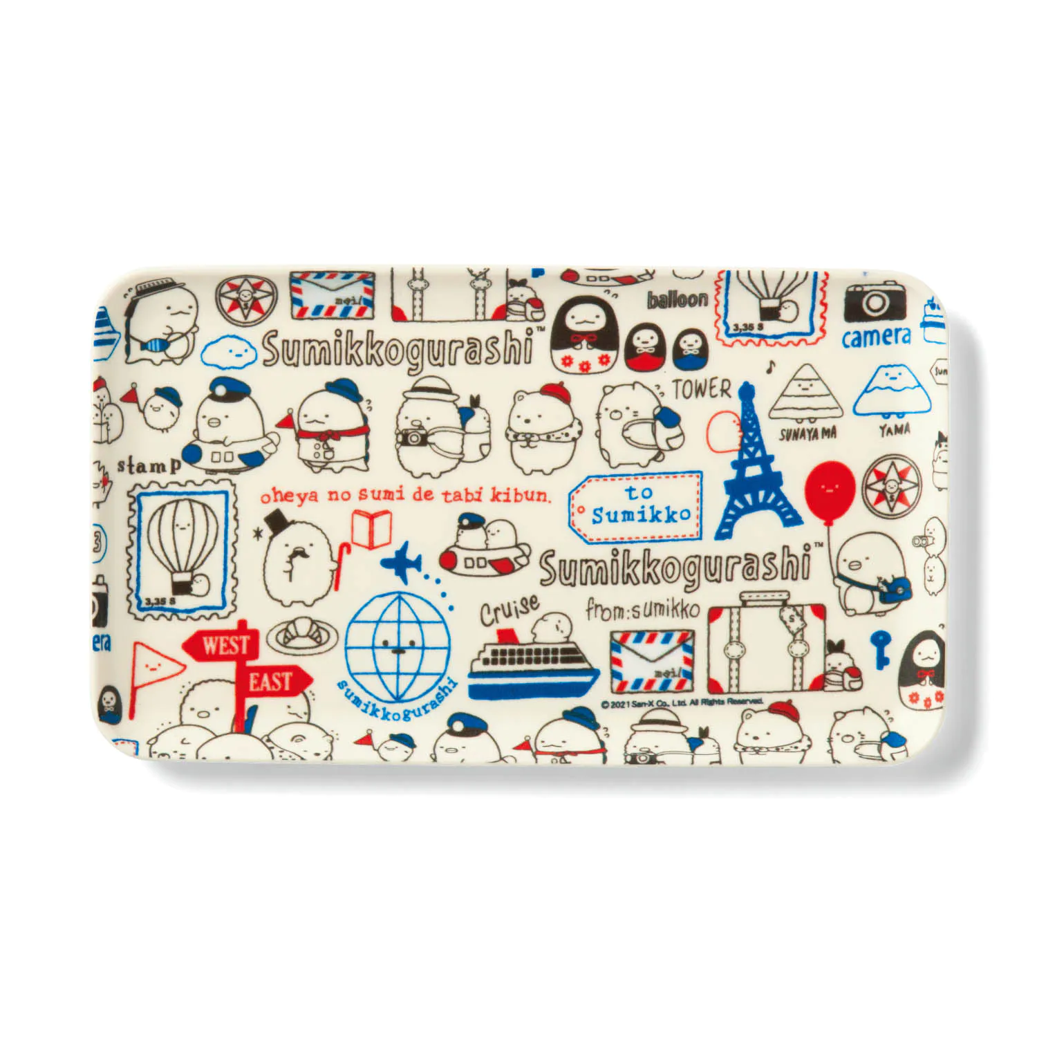 日本千趣會 - 日本製 角落生物迷你托盤/置物盤-超市採購 (21.5x12.5x1.2cm)