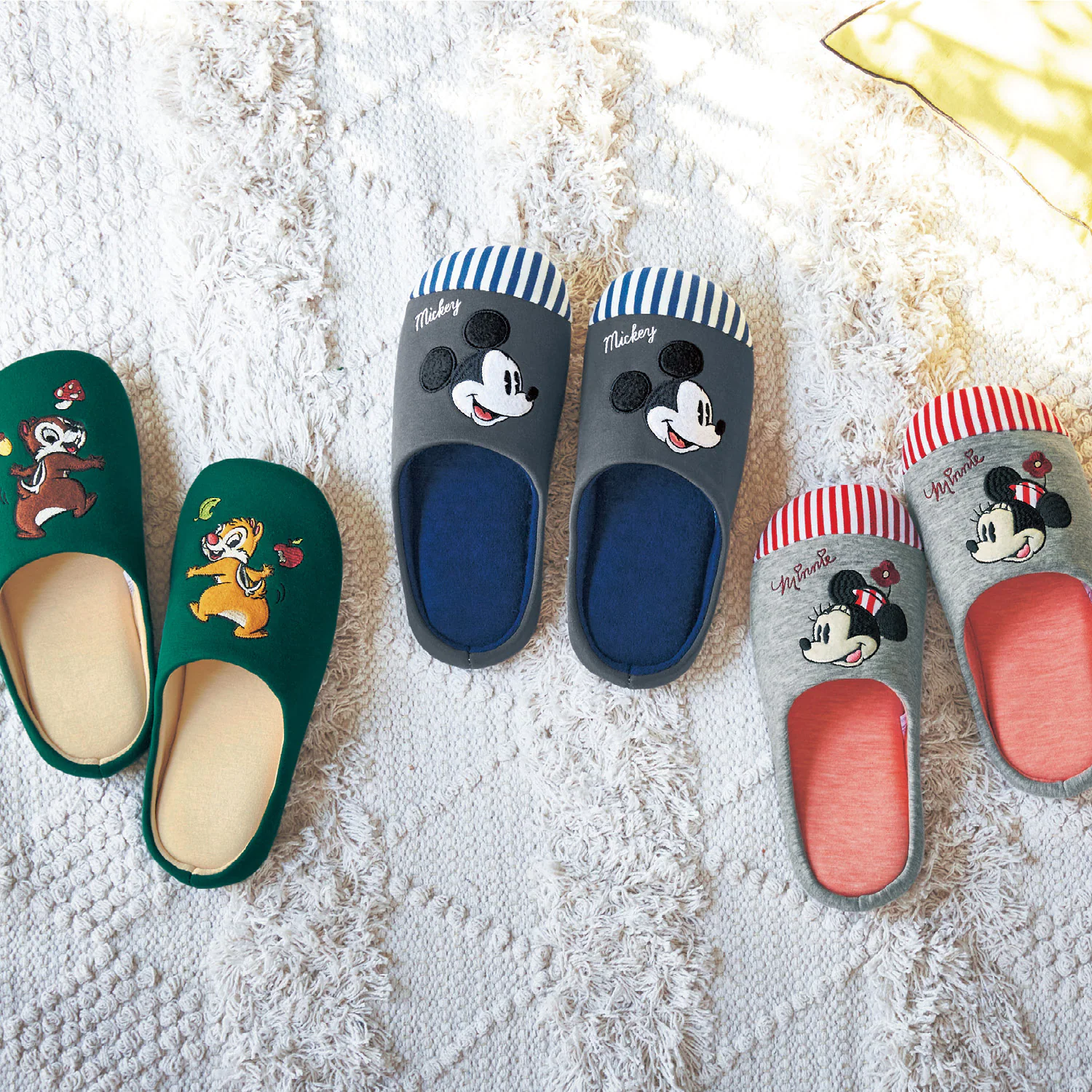 日本千趣會 - 迪士尼 低反發麵包室內拖鞋-小鹿斑比-可可