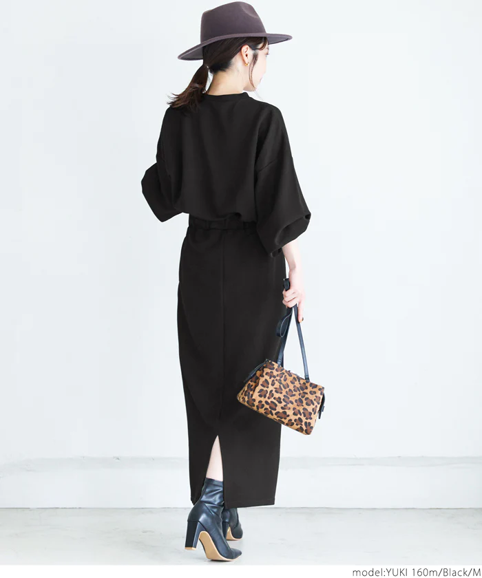 日本 COCA - 小立領落肩澎澎袖上衣-黑