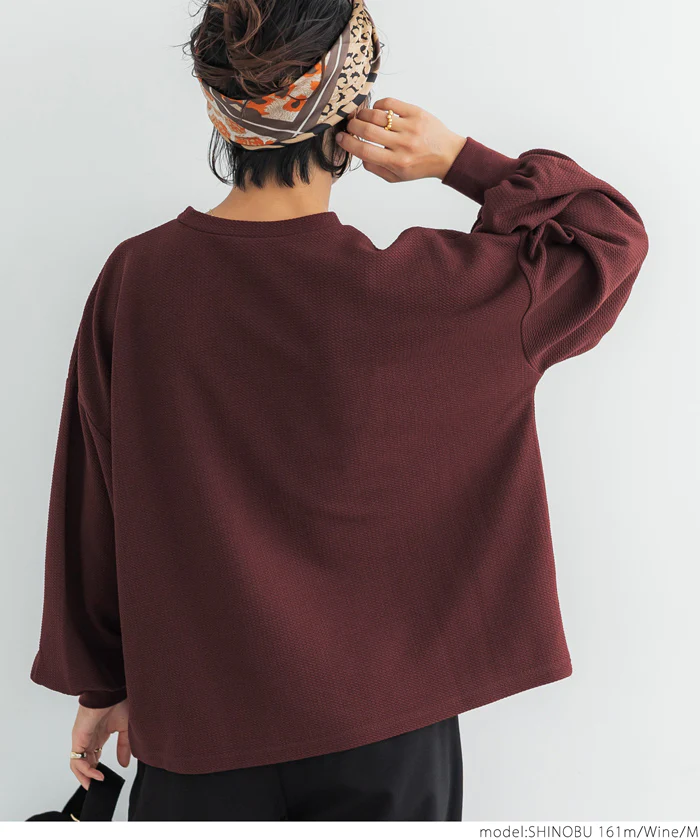 日本 COCA - 小立領落肩澎澎袖上衣-黑