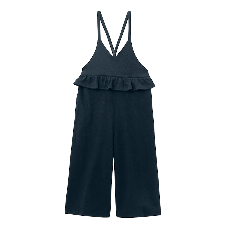 日本千趣會 - GITA 荷葉拼接吊帶褲-開心果綠