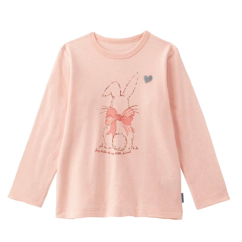 日本千趣會 - GITA 純棉印花長袖上衣-英文草寫-黑