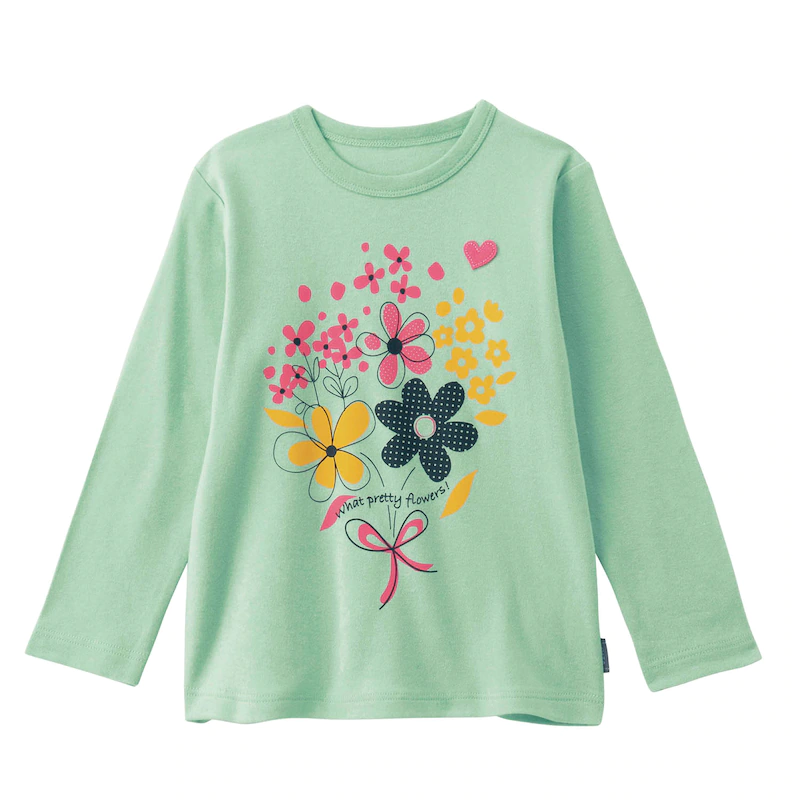 日本千趣會 - GITA 純棉印花長袖上衣-英文草寫-黑