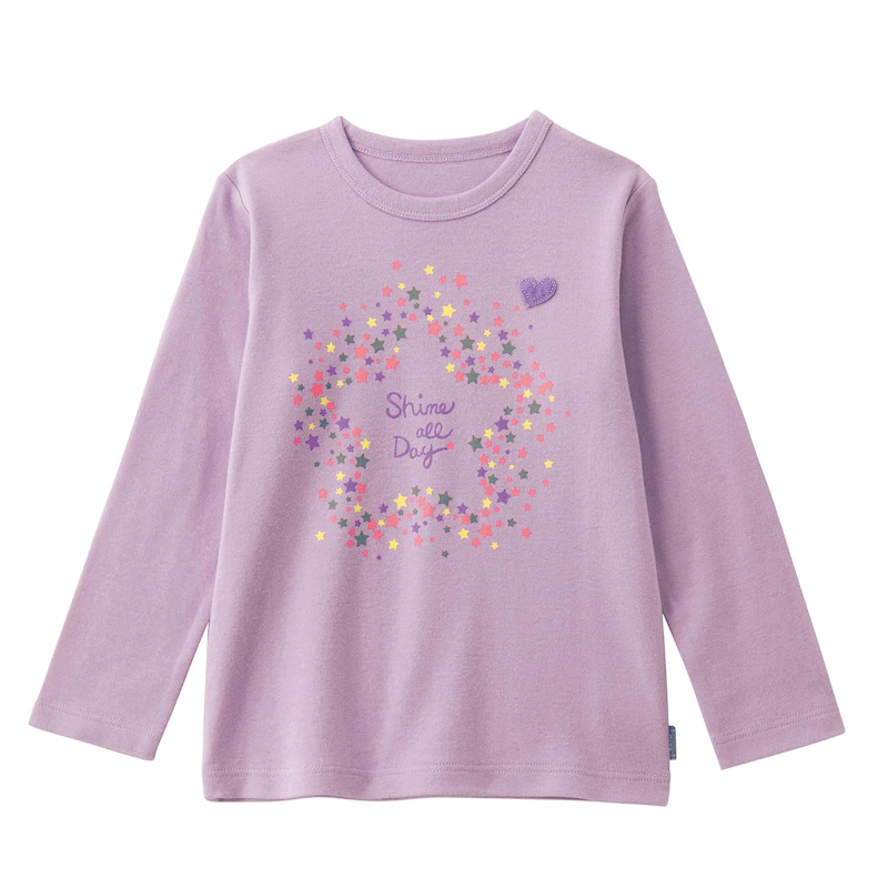 日本千趣會 - GITA 純棉印花長袖上衣-英文草寫-黑