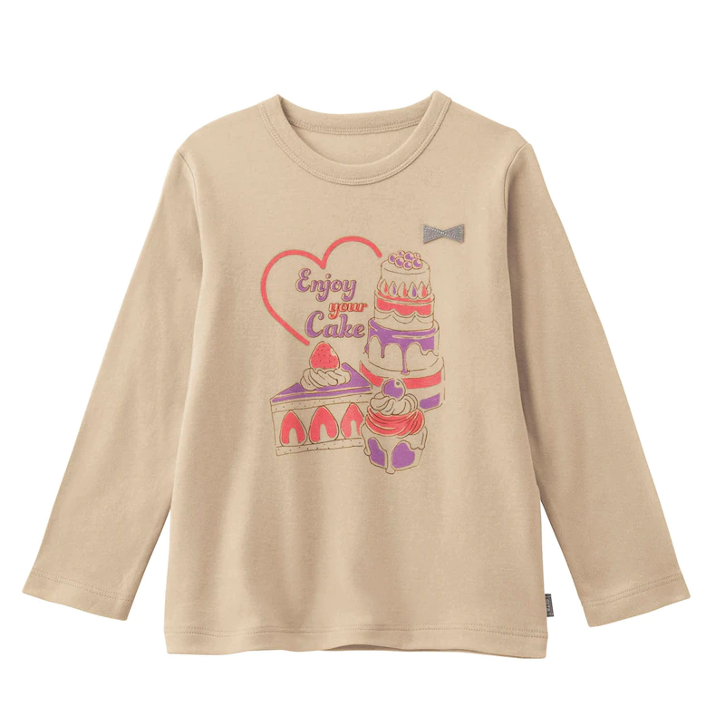 日本千趣會 - GITA 純棉印花長袖上衣-英文草寫-黑