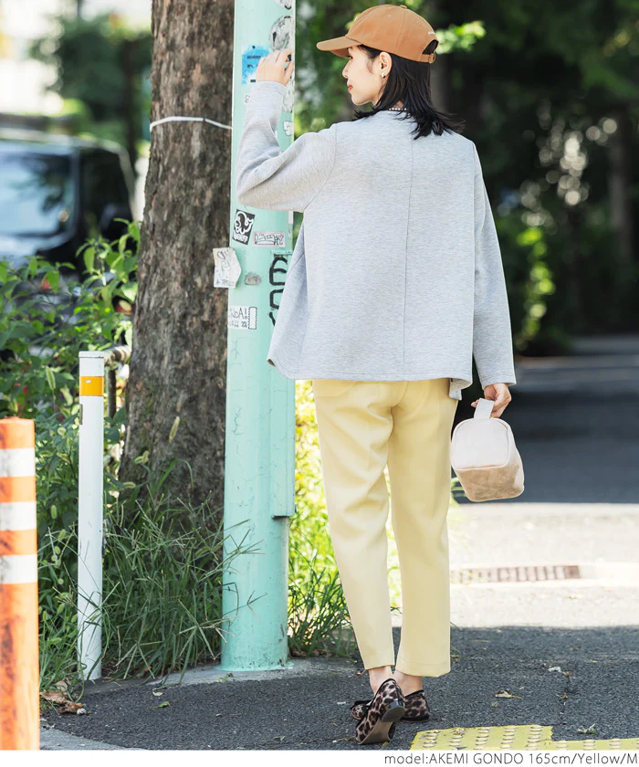 日本 COCA - 優雅日常打褶西裝褲-丁香紫