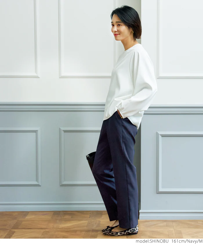 日本 COCA - 優雅日常打褶西裝褲-丁香紫