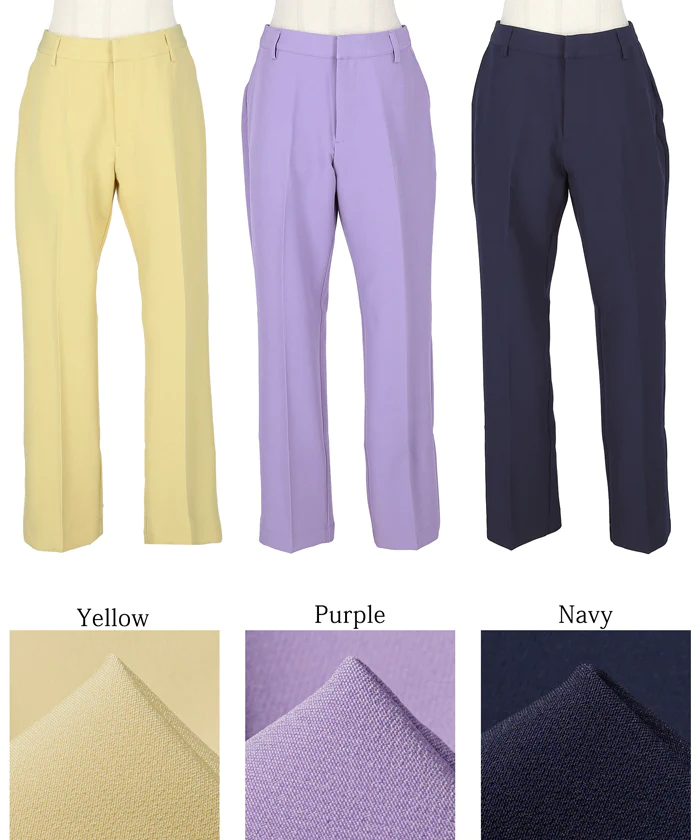 日本 COCA - 優雅日常打褶西裝褲-丁香紫