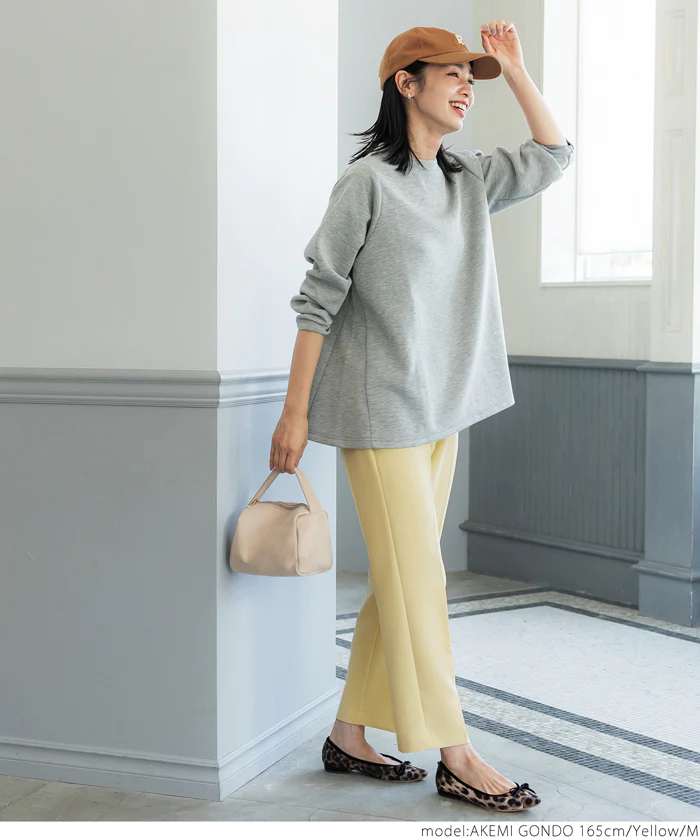 日本 COCA - 優雅日常打褶西裝褲-丁香紫