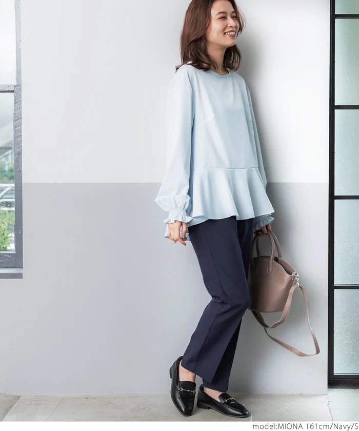 日本 COCA - 優雅日常打褶西裝褲-丁香紫