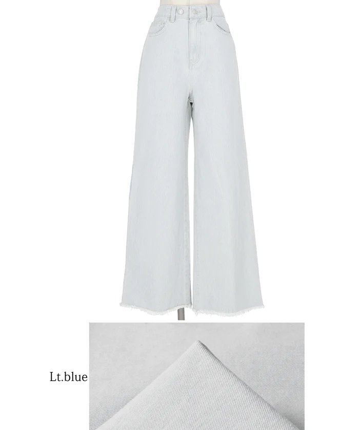 日本 COCA - 修身垂墜丹寧寬褲-淺藍